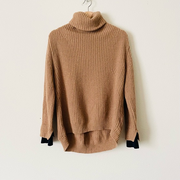 Zadig & Voltaire Sweaters - Zadig & Voltaire SMALL Eloi cashmere turtleneck knit sweater in cognac brown